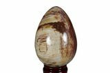 Colorful, Polished Petrified Wood Egg - Madagascar #172527-1